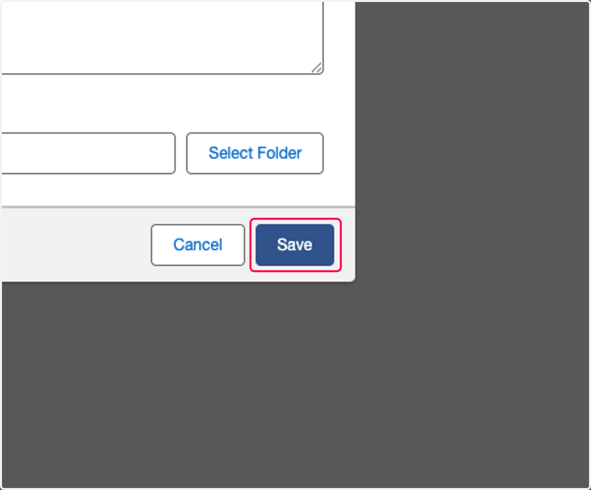 Click on Save