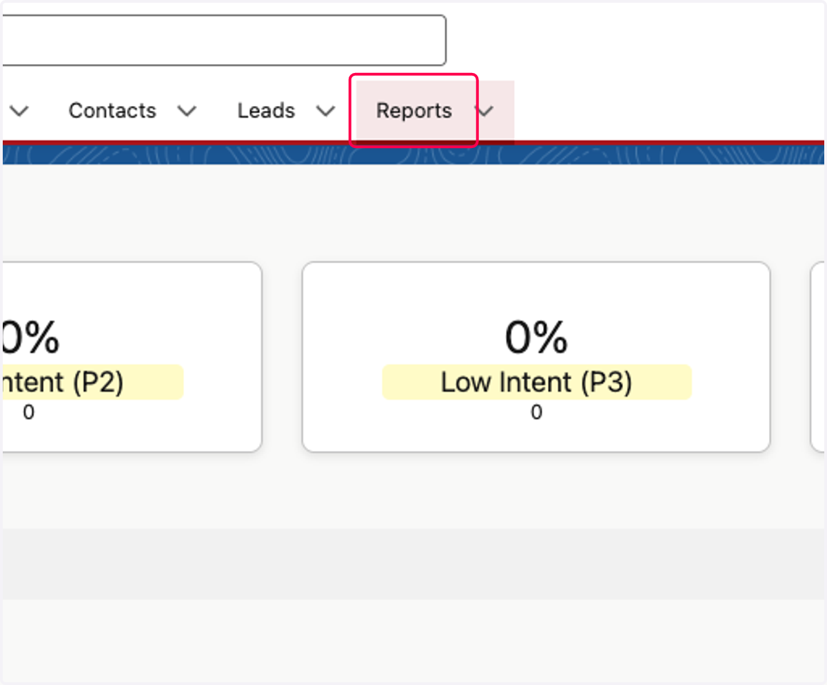 Click on Reports