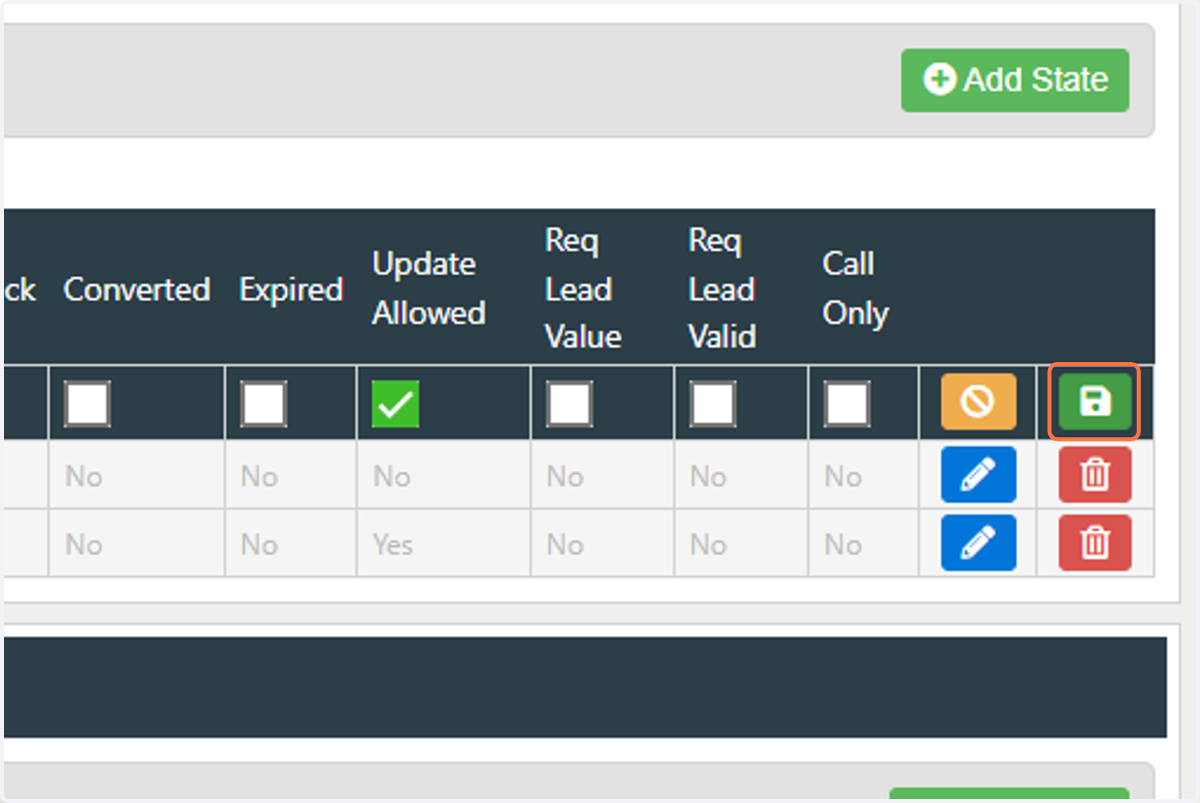 Click the green "Save" button