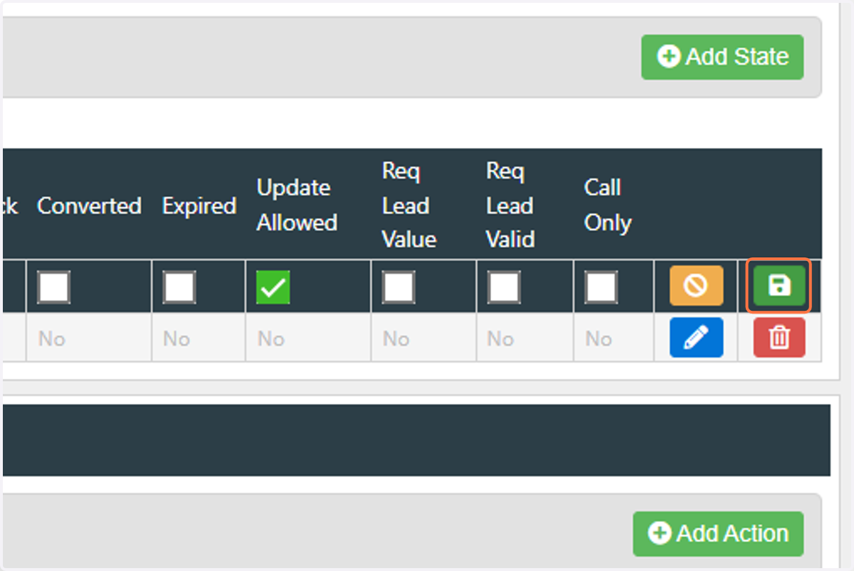 Click the green "Save" button