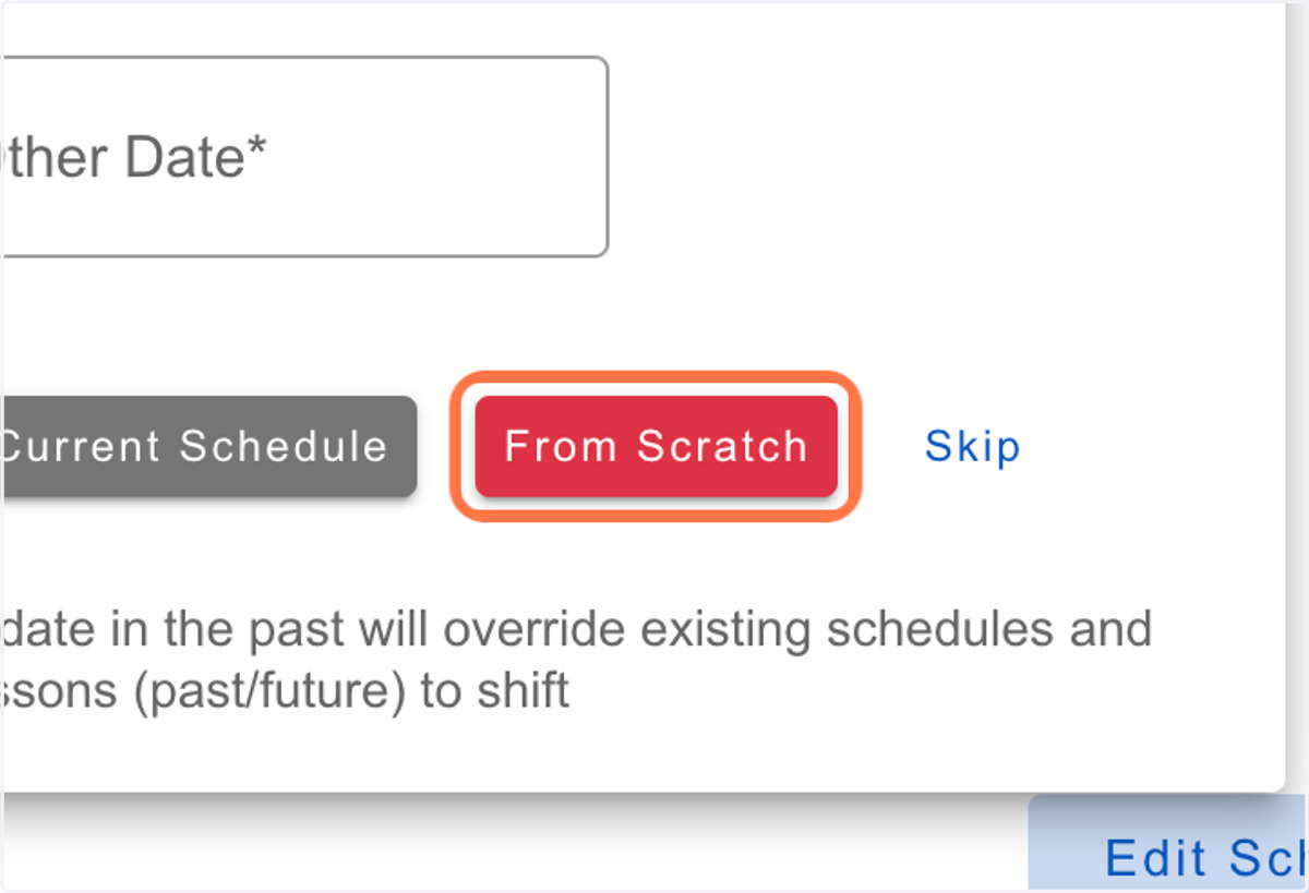 Click on From Scratch