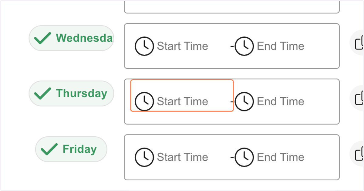 Click on Start Time