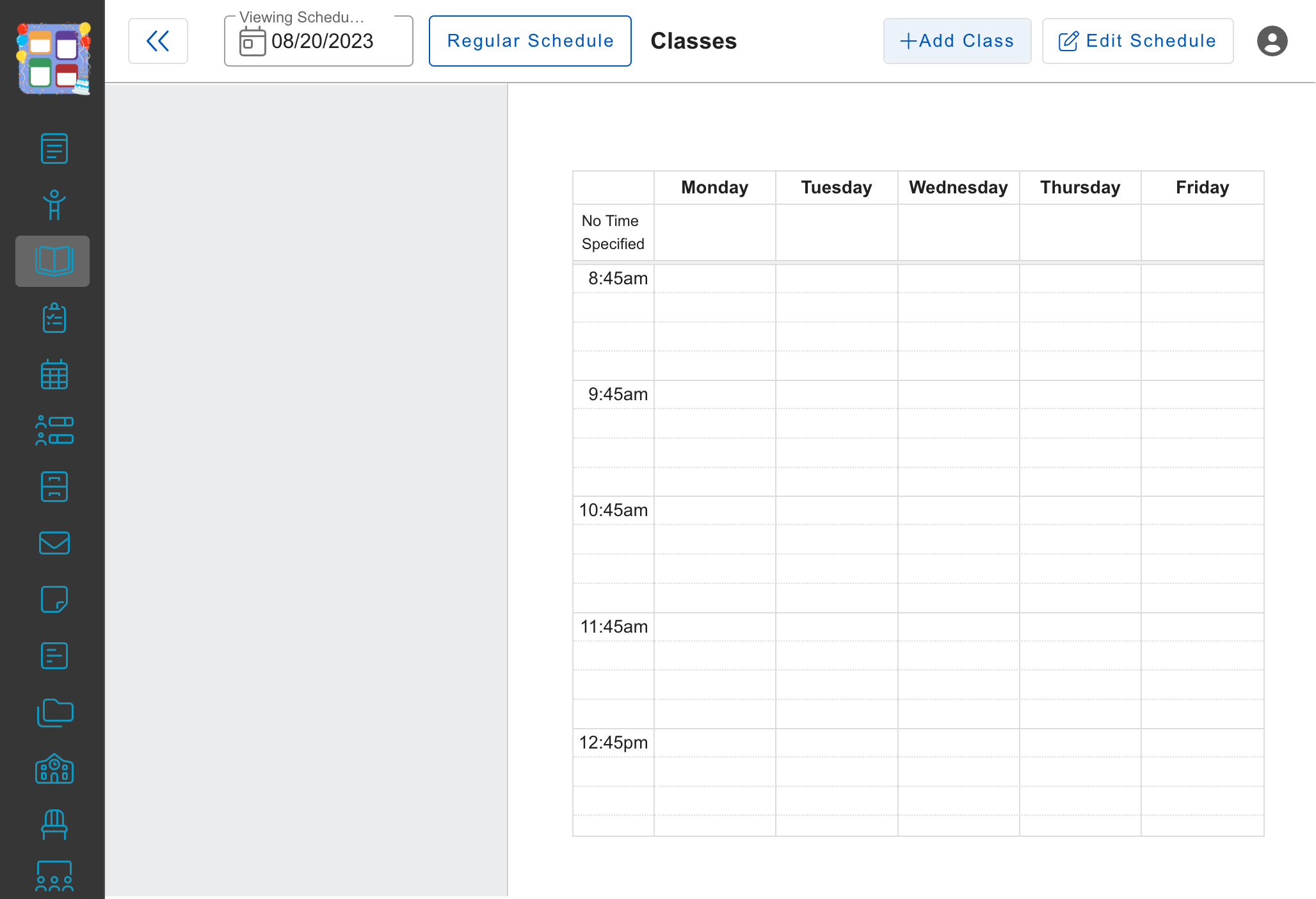 Click on Add Class