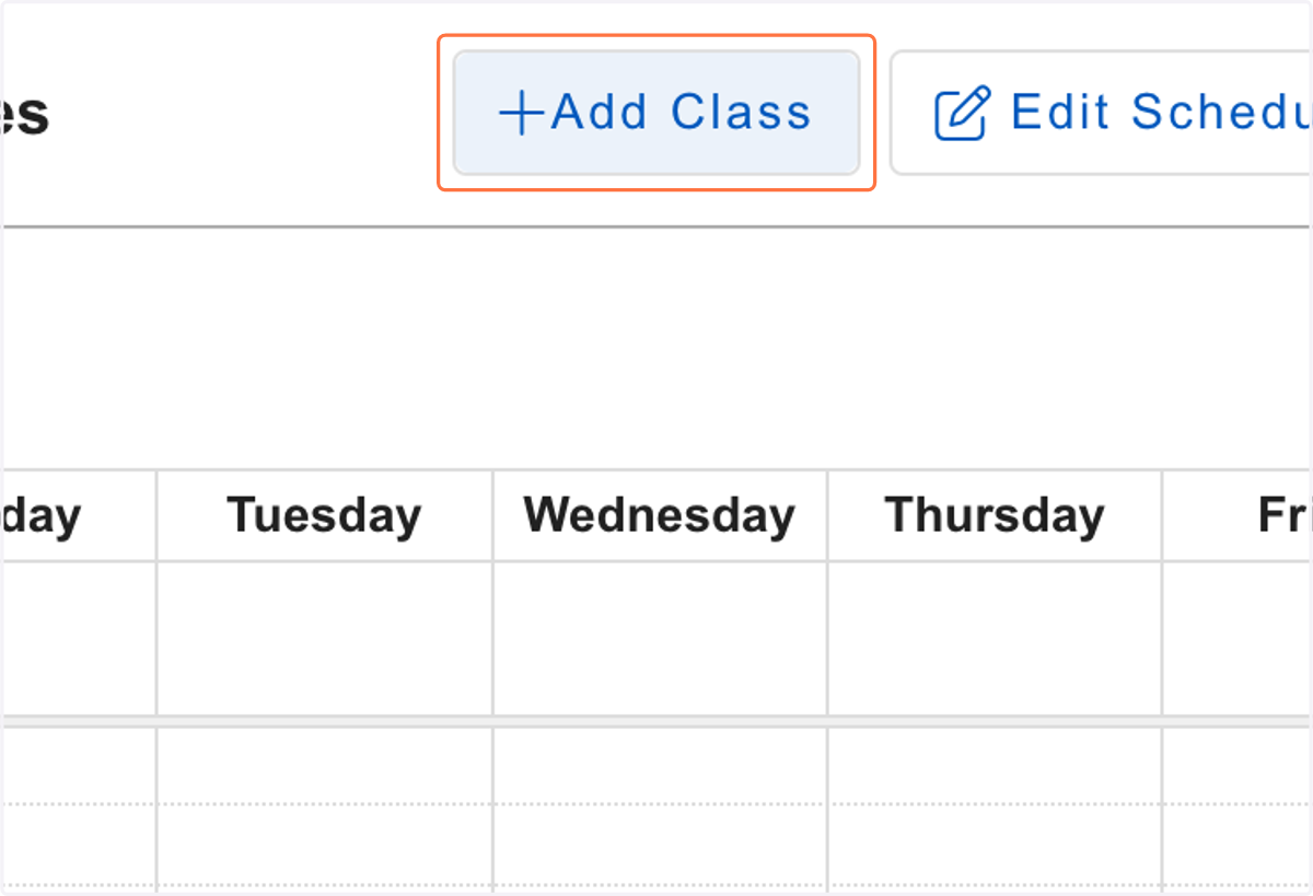 Click on Add Class