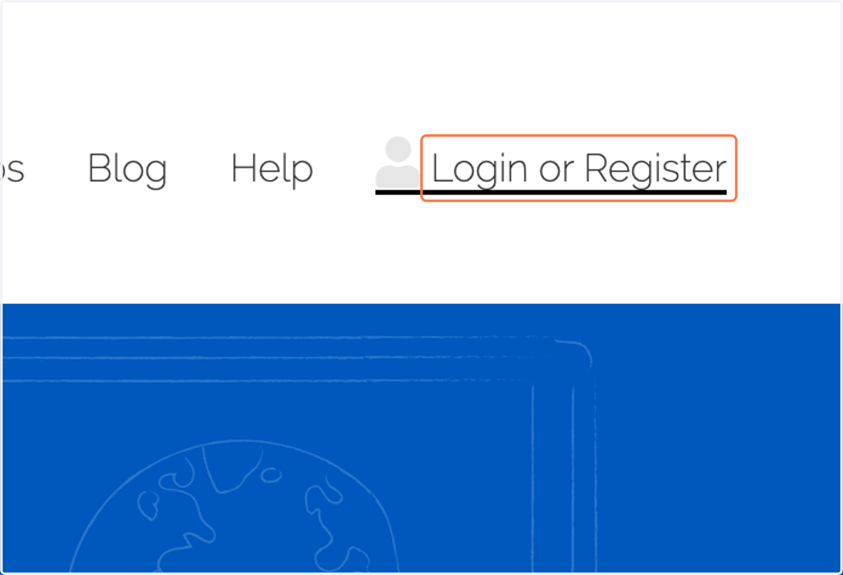 Click on Login or Register