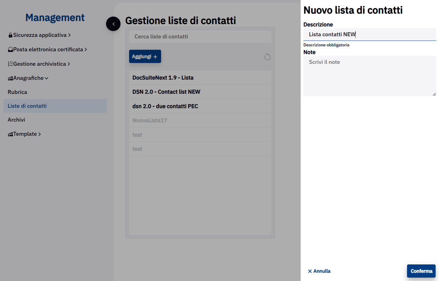 Cliccare su Conferma
