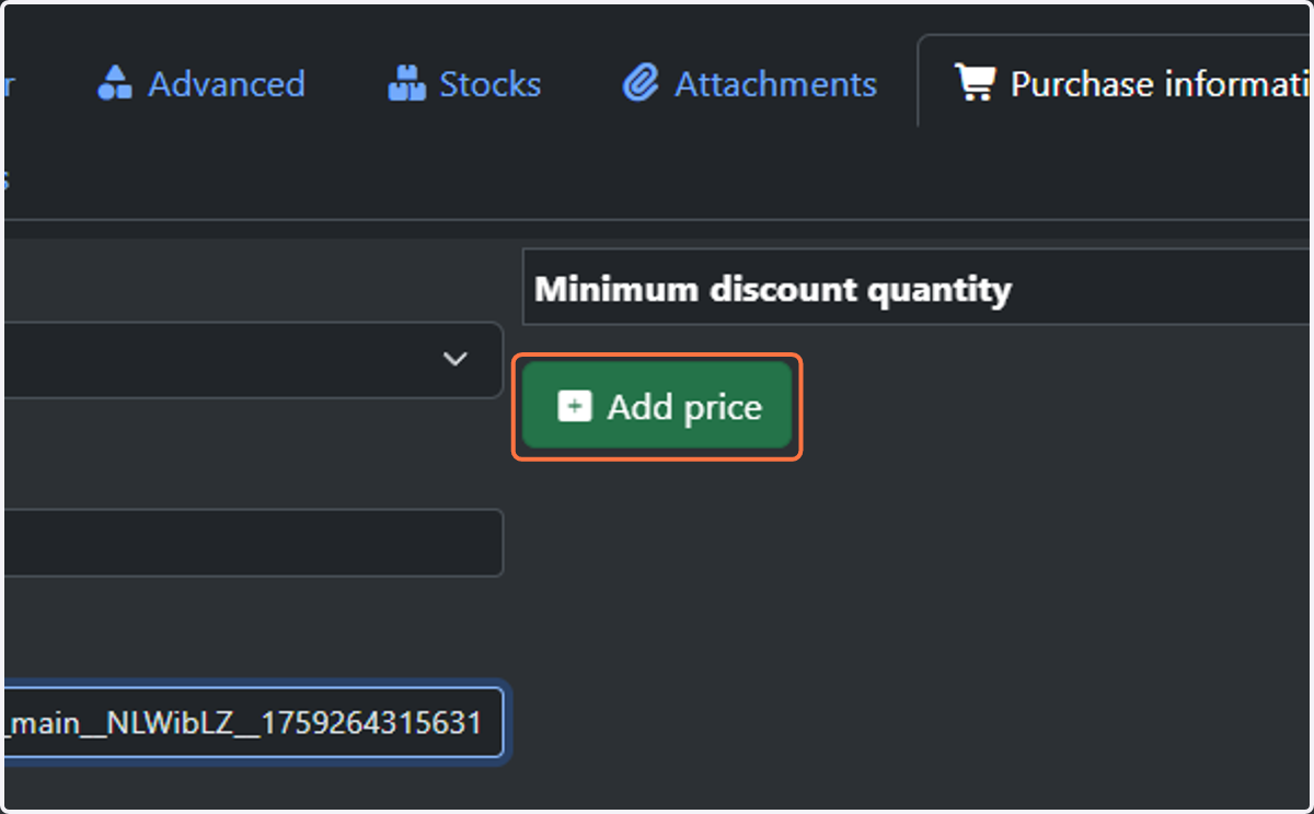 Click on Add price