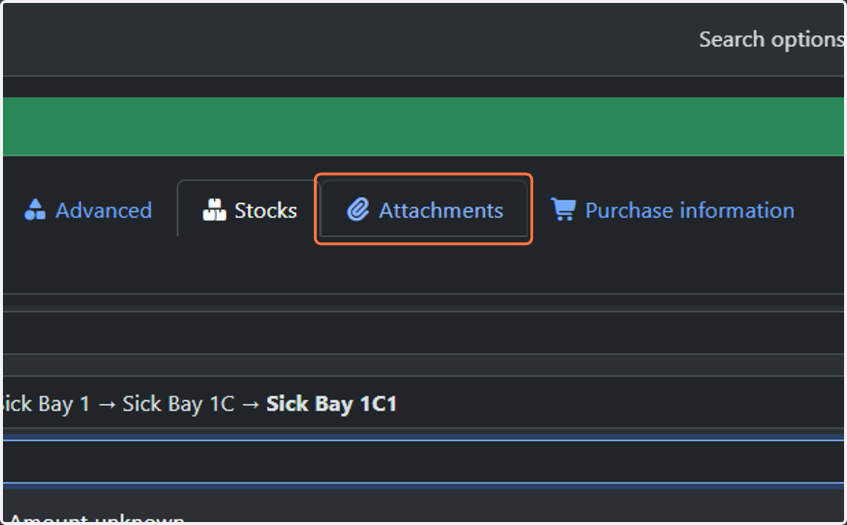 Click on Attachments