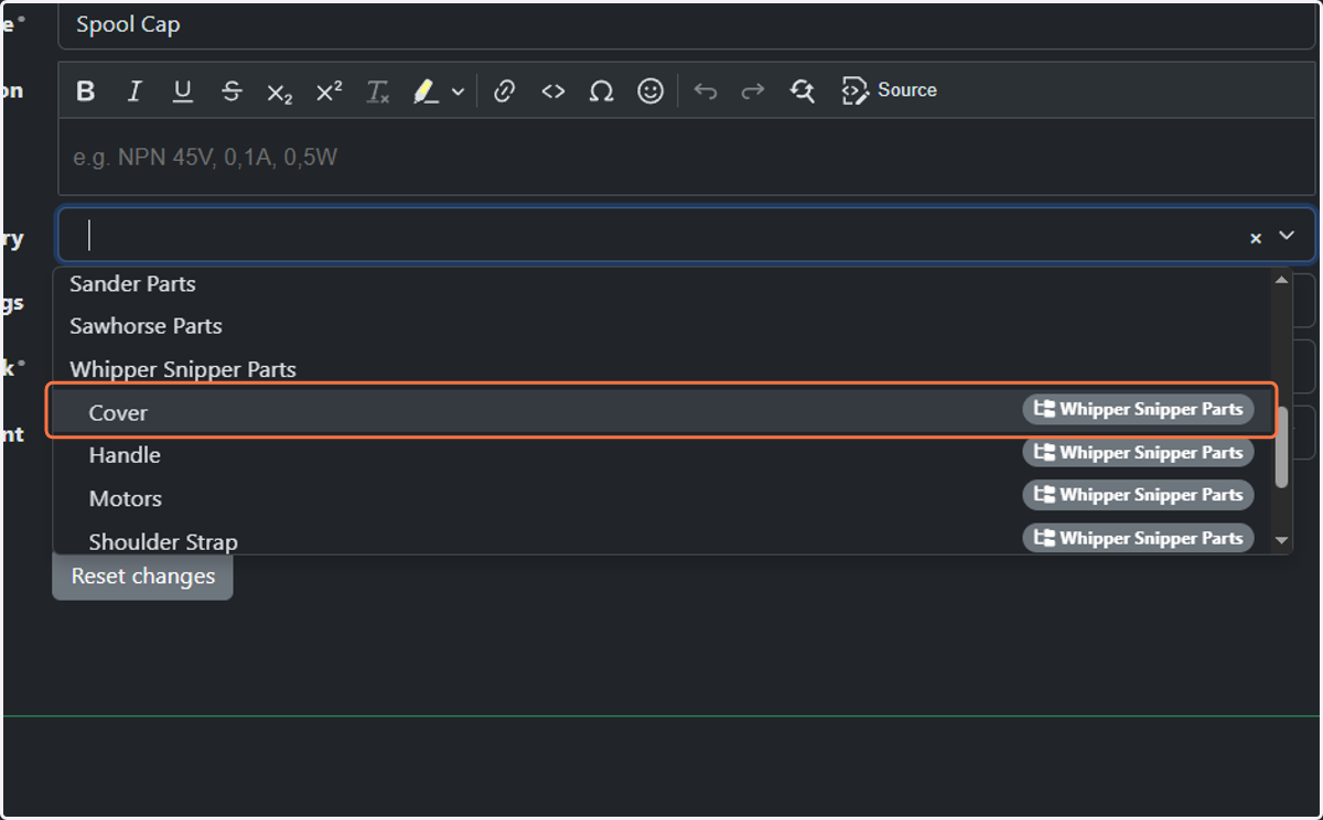 Select Subcategory