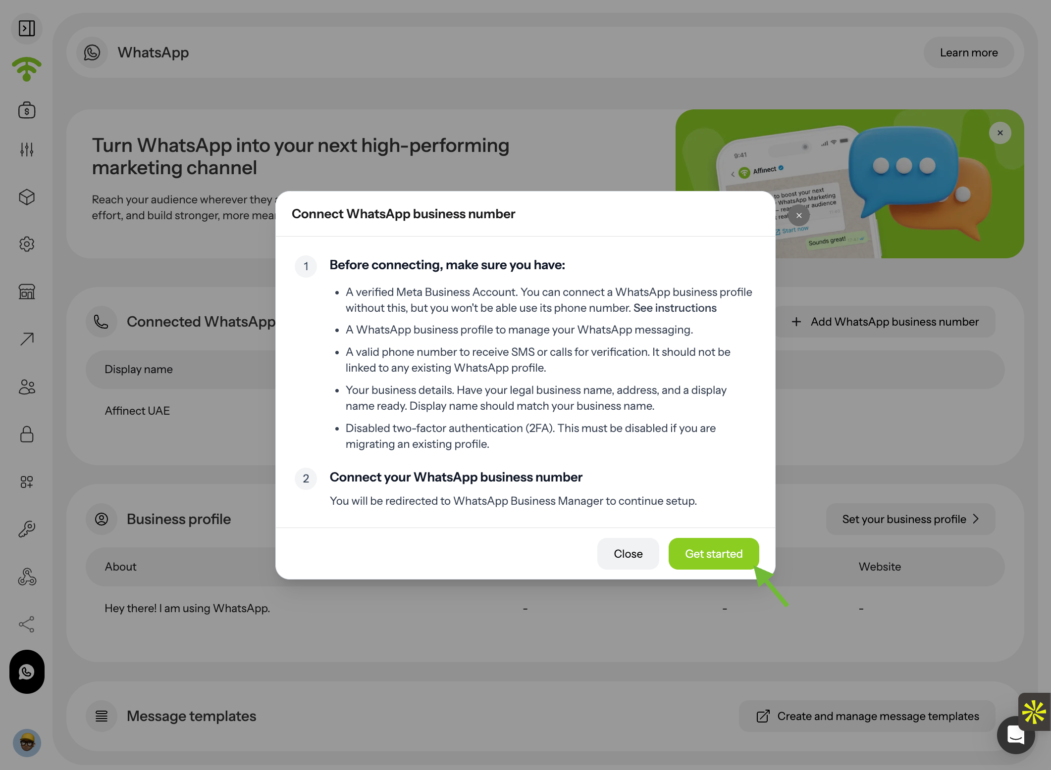 Add Your Business Number