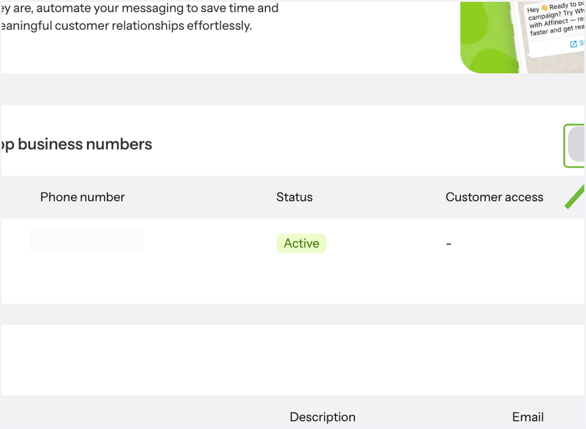 Open the WhatsApp Dashboard