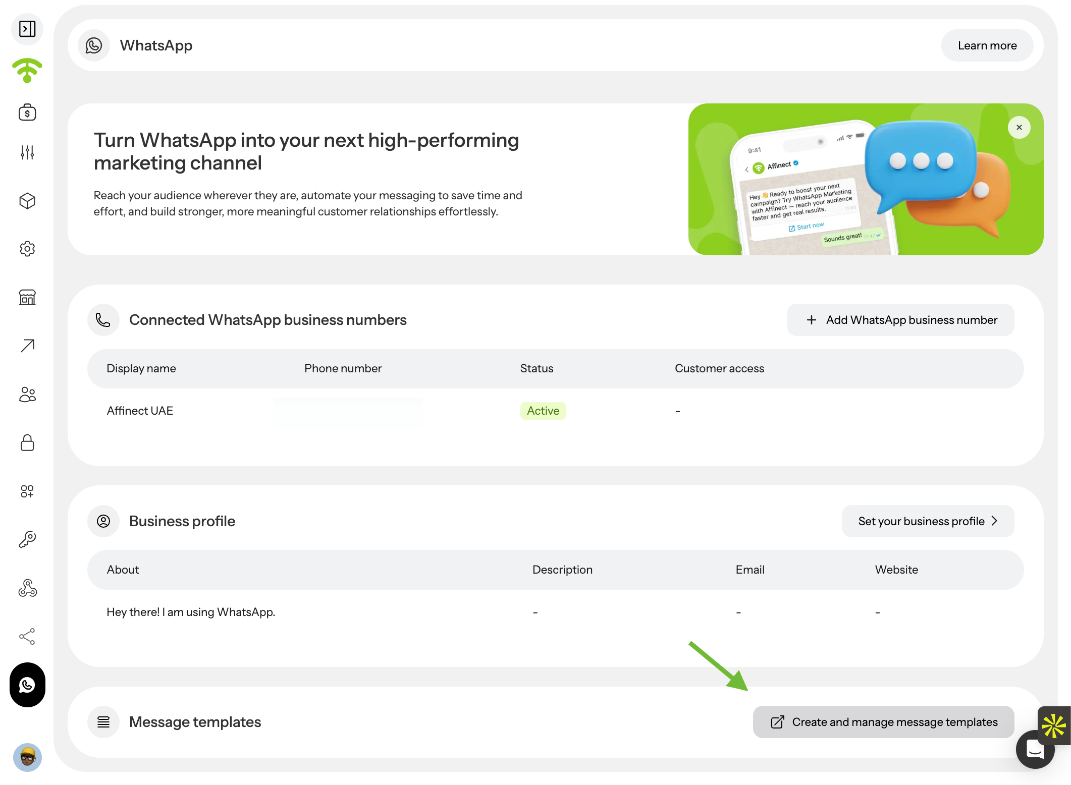 Create Message Templates