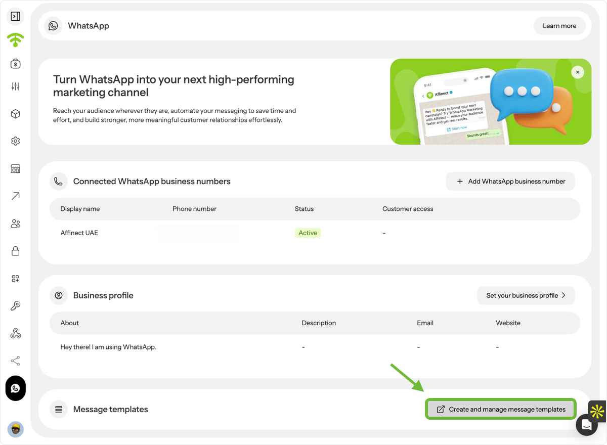 Create Message Templates