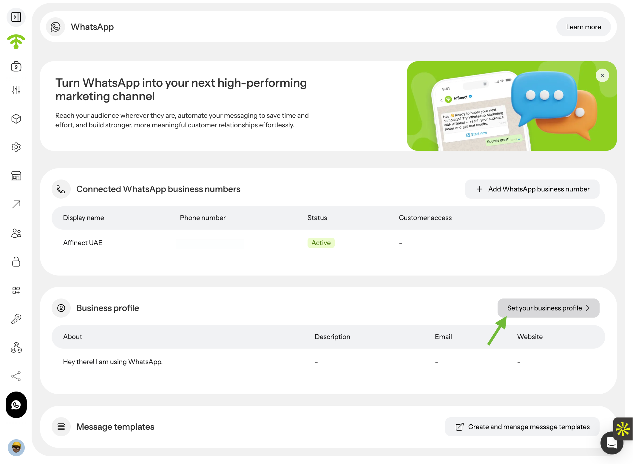 Set Up Your Business Profile