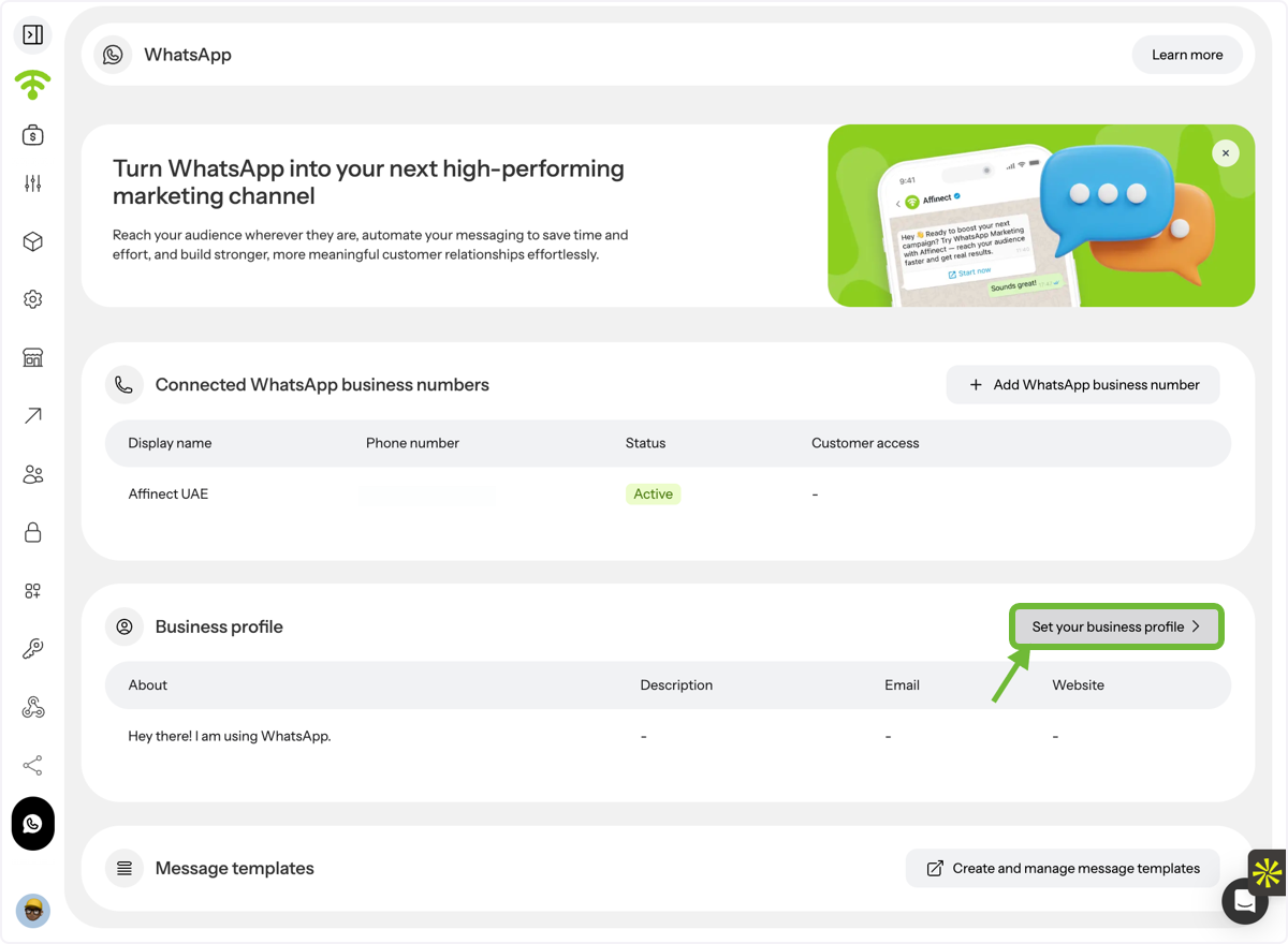 Set Up Your Business Profile