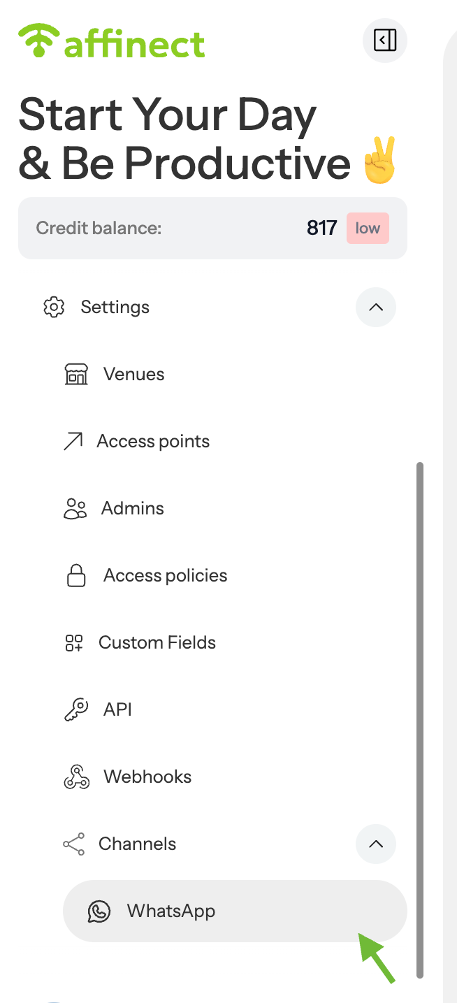 Access the WhatsApp Channel