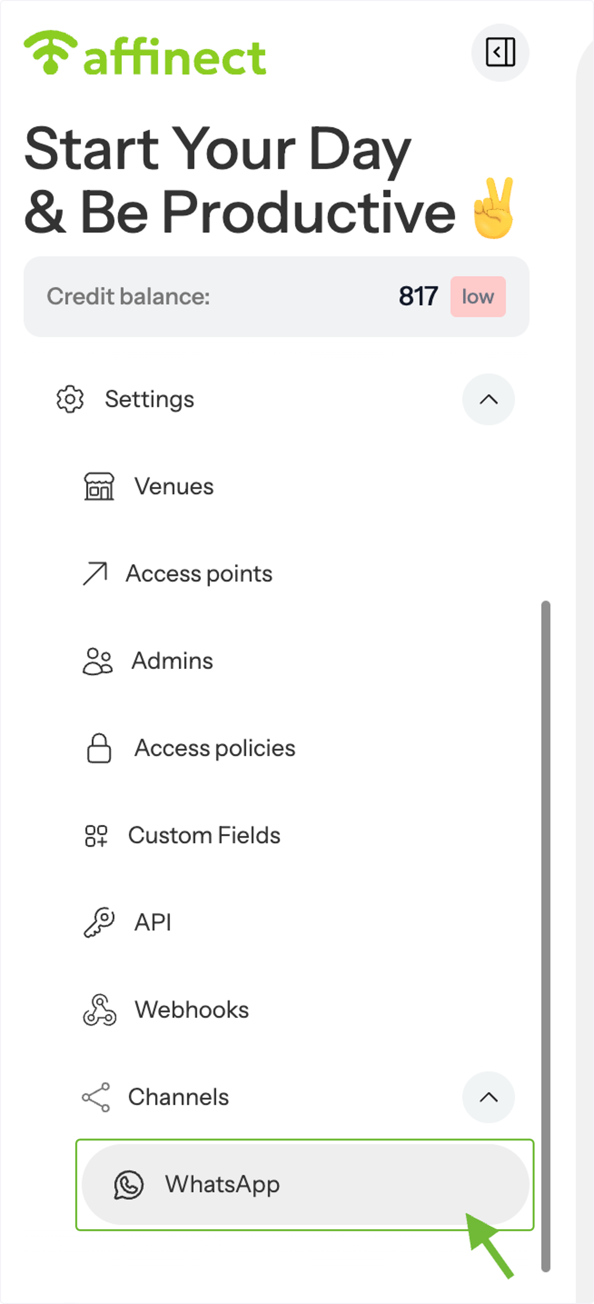Access the WhatsApp Channel