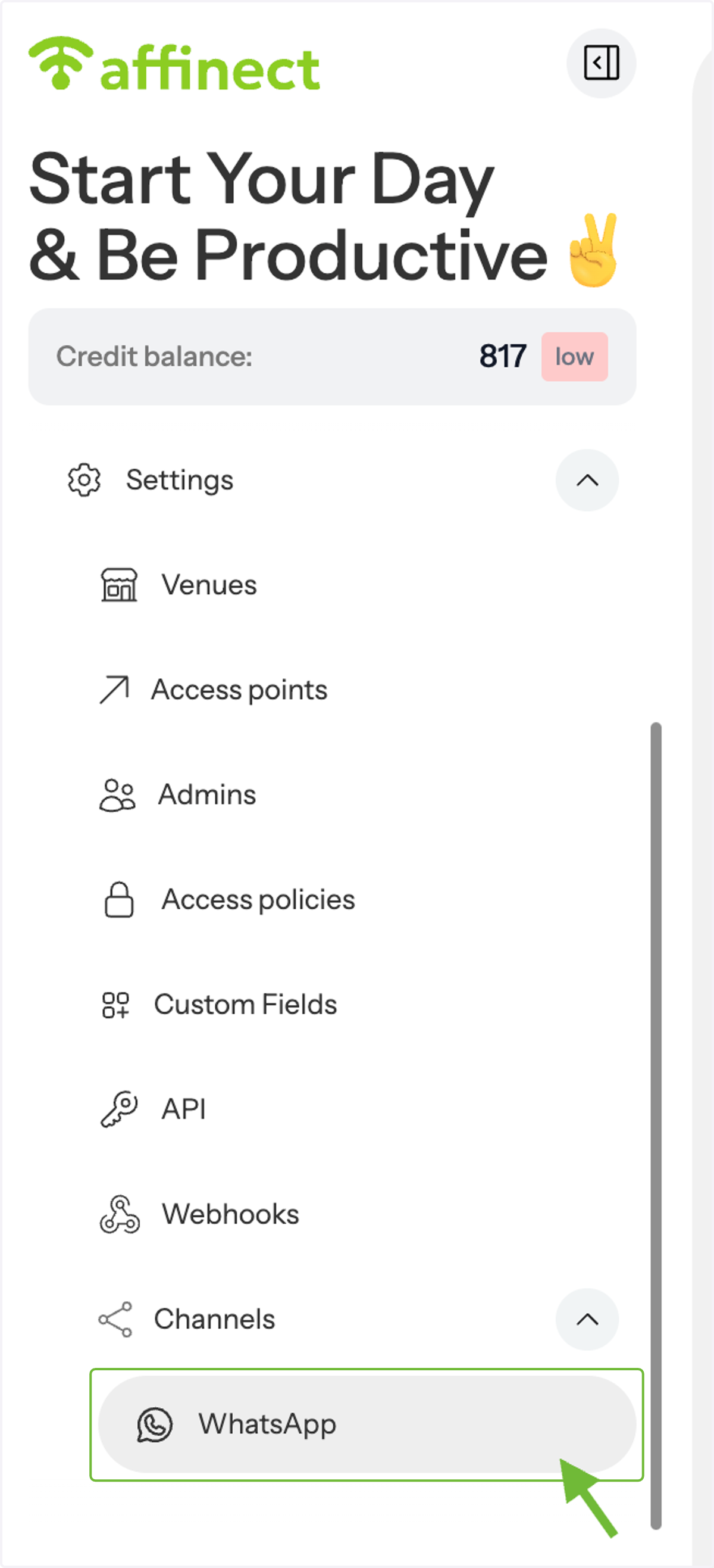 Access the WhatsApp Channel